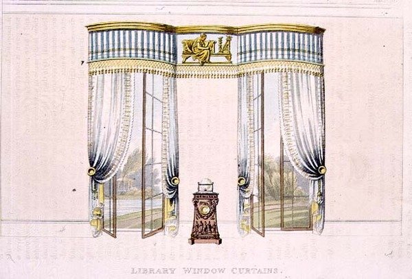 Cortinas da biblioteca, placa 106 do Ackermann