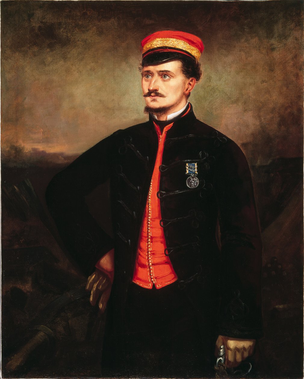 Tenente Thomas Murphy no uniforme de despir do Contingente Turco, Crimeia, 1857 de English School