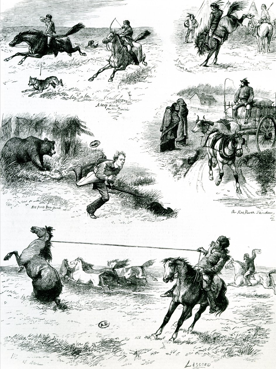 A vida em Manitoba, 1877 de English School