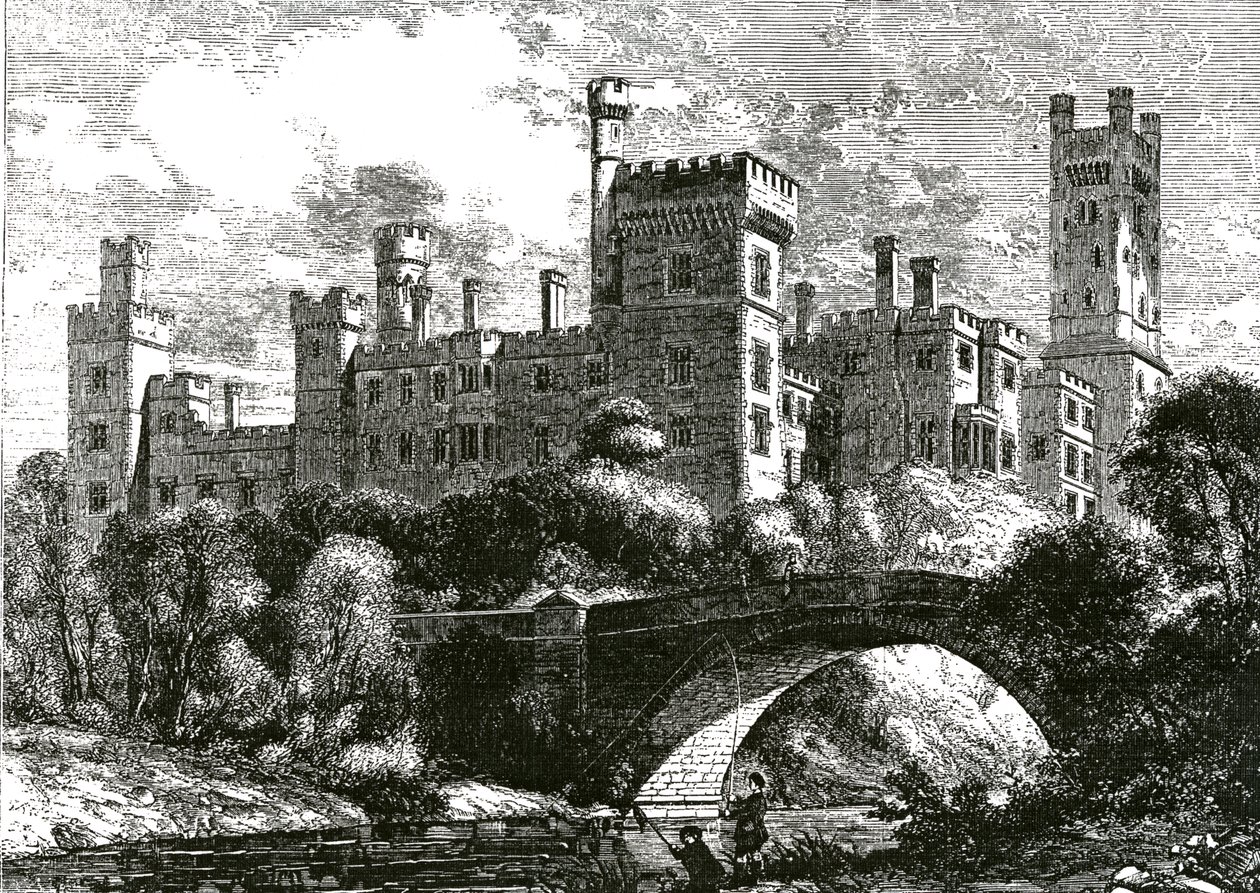 Lismore Castle, publicado em &39;Building News&39;, 1858 (gravura) de English School