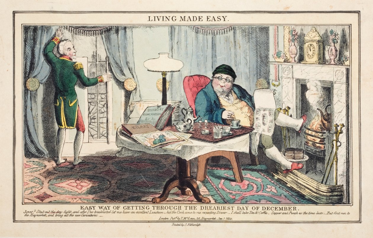 Living Made Easy, impresso por J. Netherclift, publicado em Londres por Thomas McLean de English School