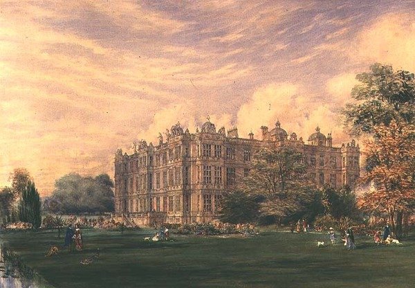 Longleat House, Wiltshire, c.1850 (aguarela) de English School