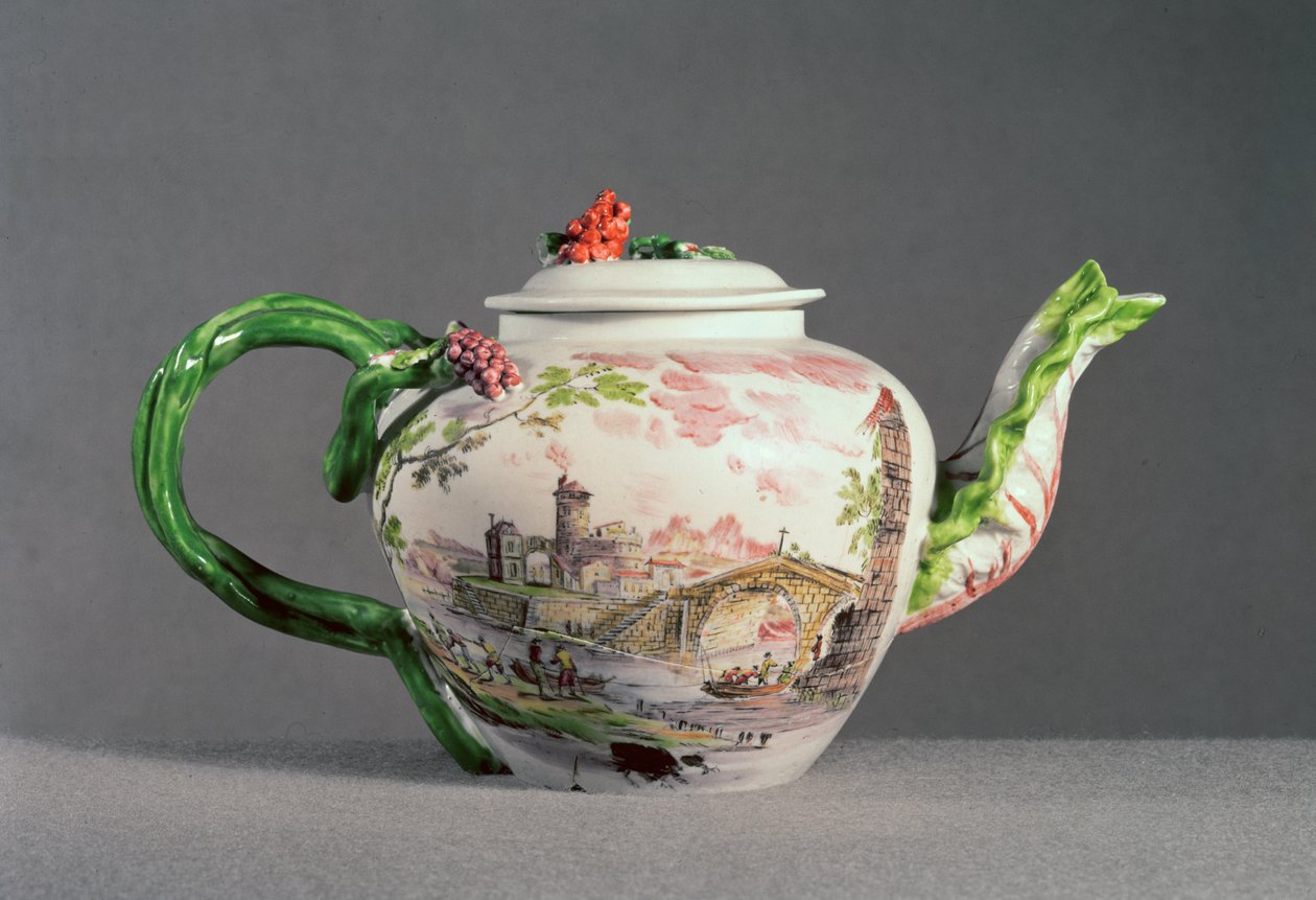 Bule Longton Hall, c.1755 (porcelana) de English School