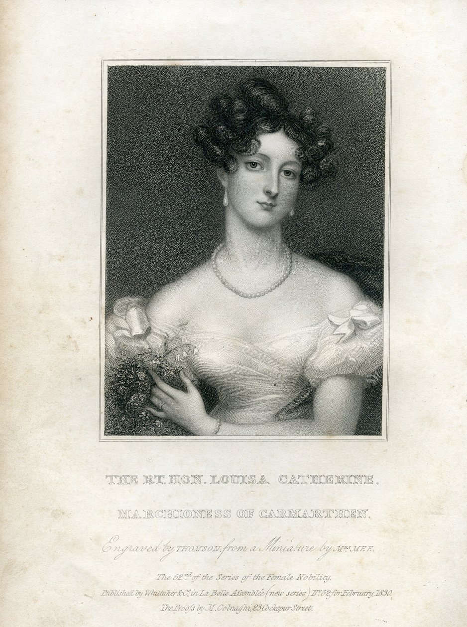 Louisa Catherine Osborne, Duquesa de Leeds quando Marquesa de Carmarthen, 1830 de English School