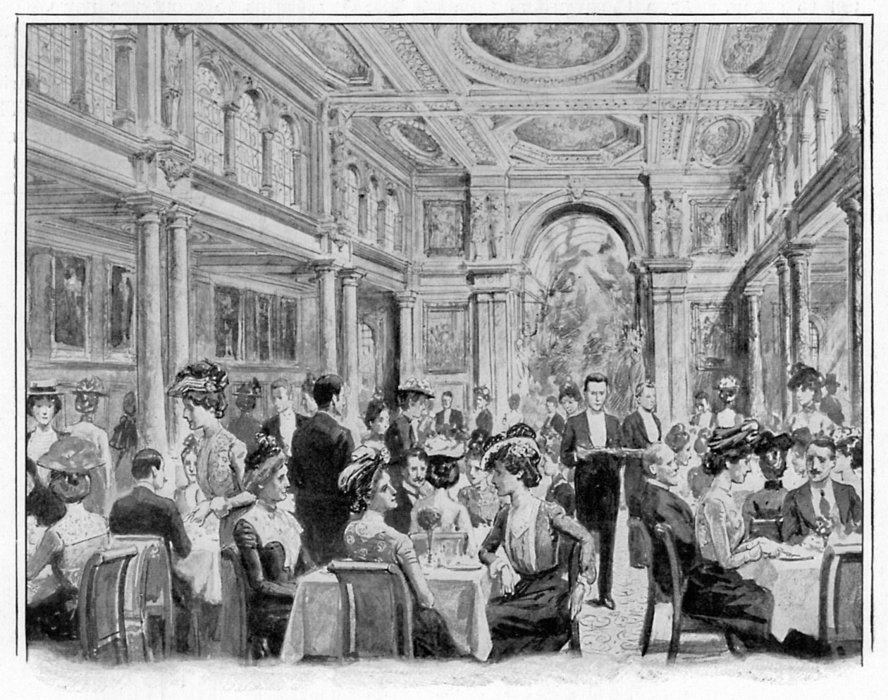 Almoço no Empress Club (litografia) de English School