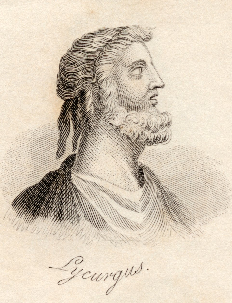 Lycurgus, do "Dicionário Histórico de Crabb", publicado em 1825 de English School