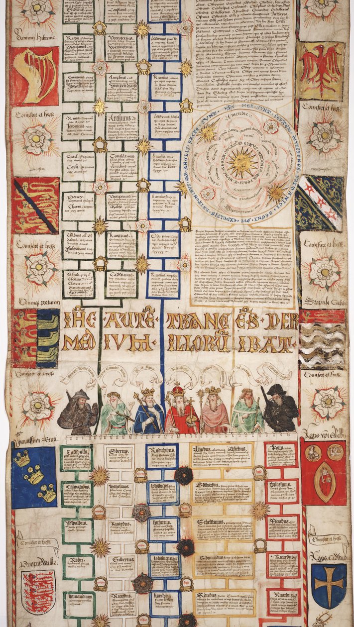 MS Lewis E 201 seção 4, Crônica da História do Mundo desde a Criação até Woden, com uma Genealogia de Eduardo IV, c.1461 de English School