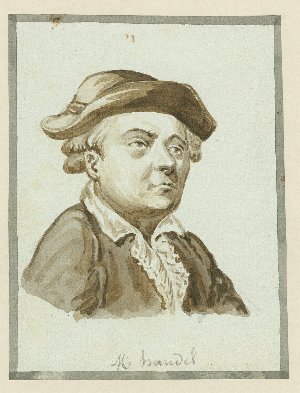 M. Handel, meados do século XIX (tinta sobre papel) de English School