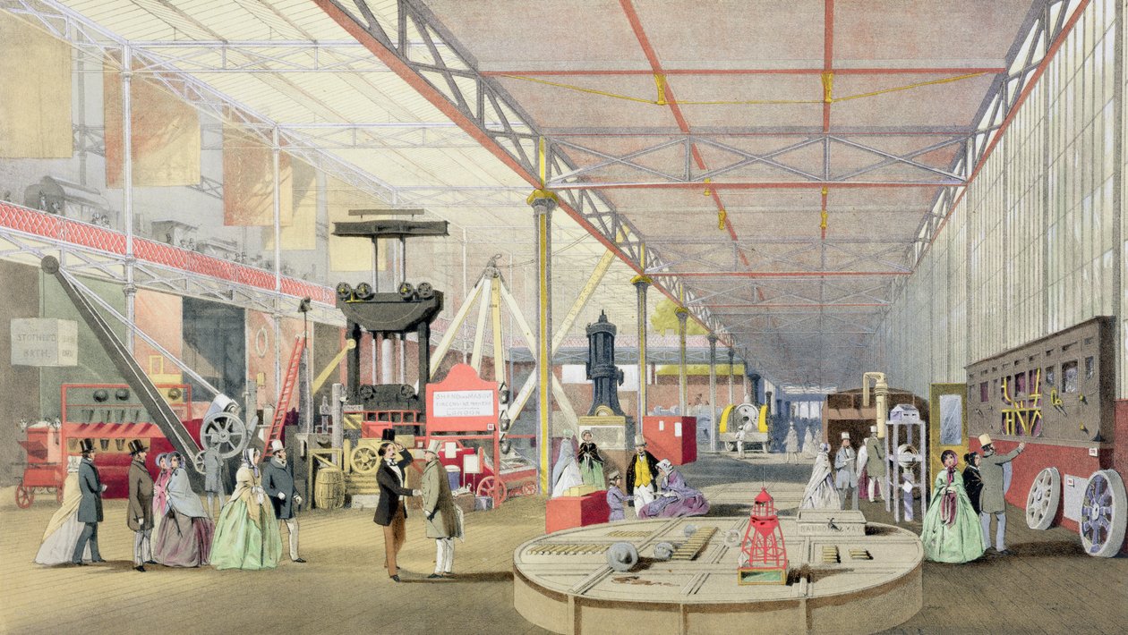 Machinery, de Dickinsons Comprehensive Pictures da Grande Exposição de 1851, publicado em 1854 de English School