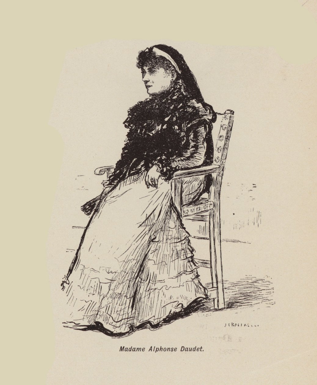 Madame Alphonse Daudet (litografia) de English School
