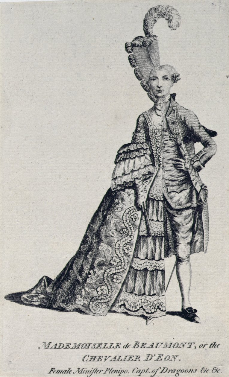 Mademoiselle de Beaumont ou o Chevalier d&39;Eon, c.1762-63 de English School