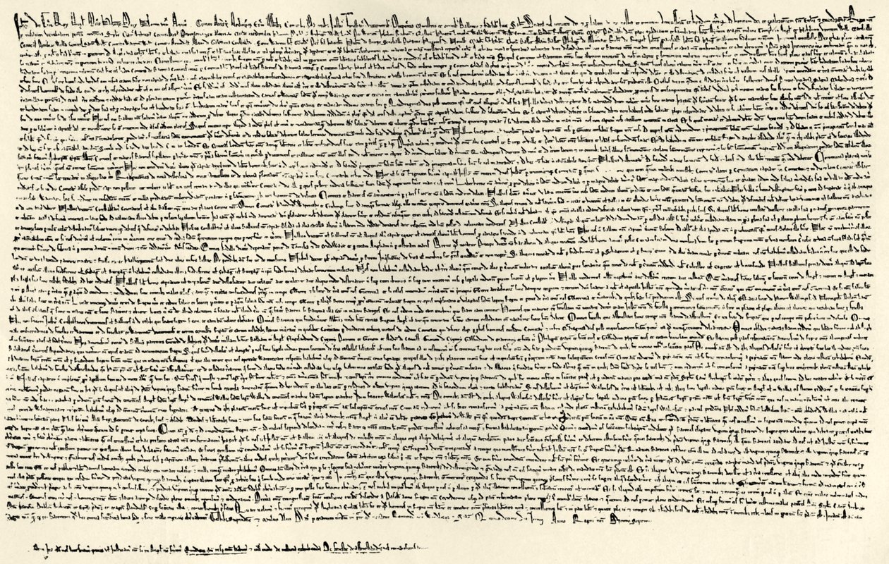 Carta Magna (tinta sobre velino) de English School