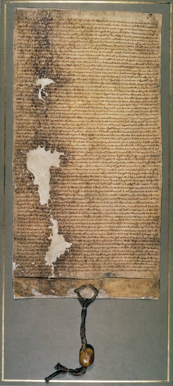 Magna Carta, a versão final emitida em 1225 por Henrique III de English School
