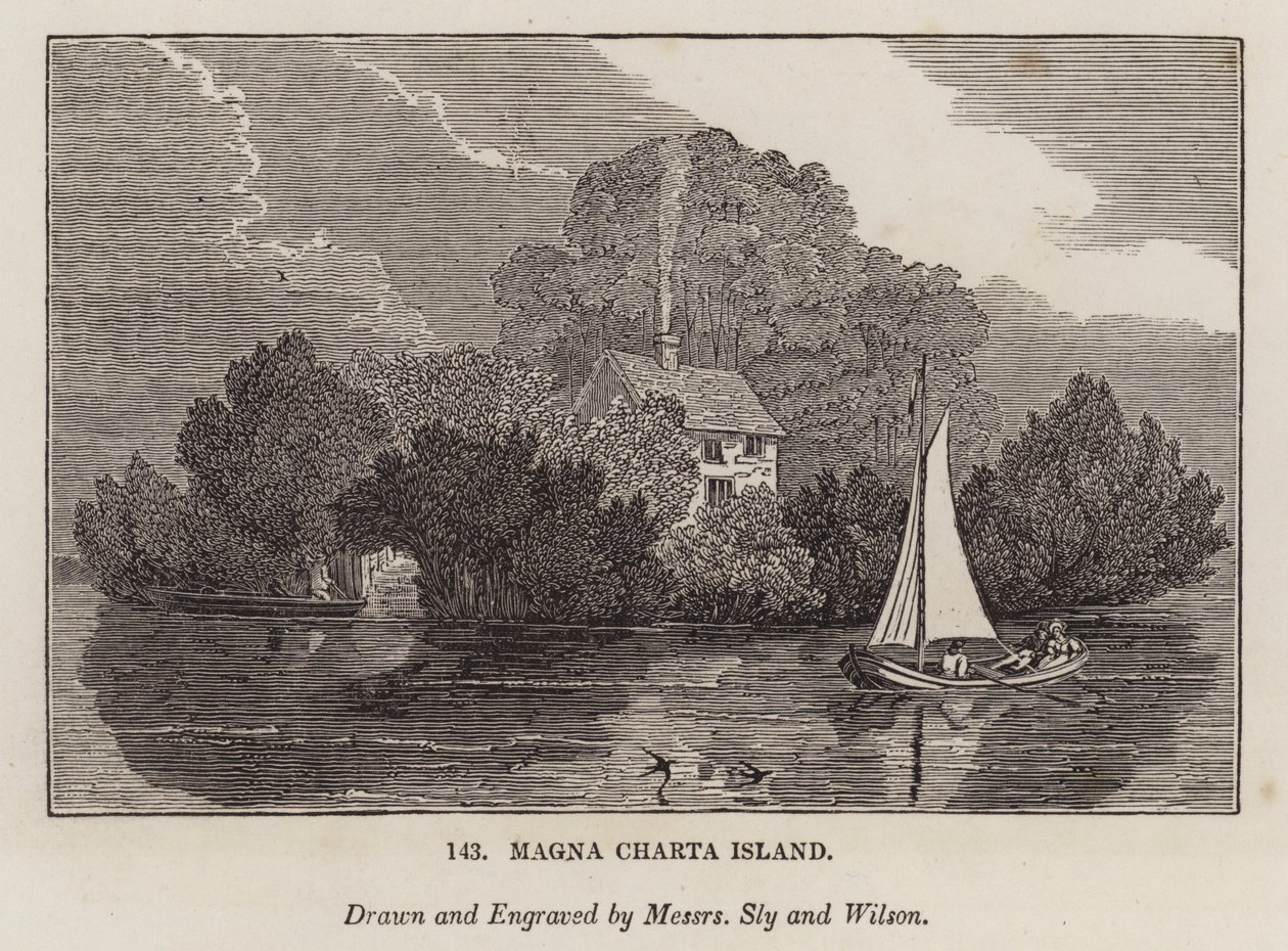 Ilha da Magna Charta (gravura) de English School