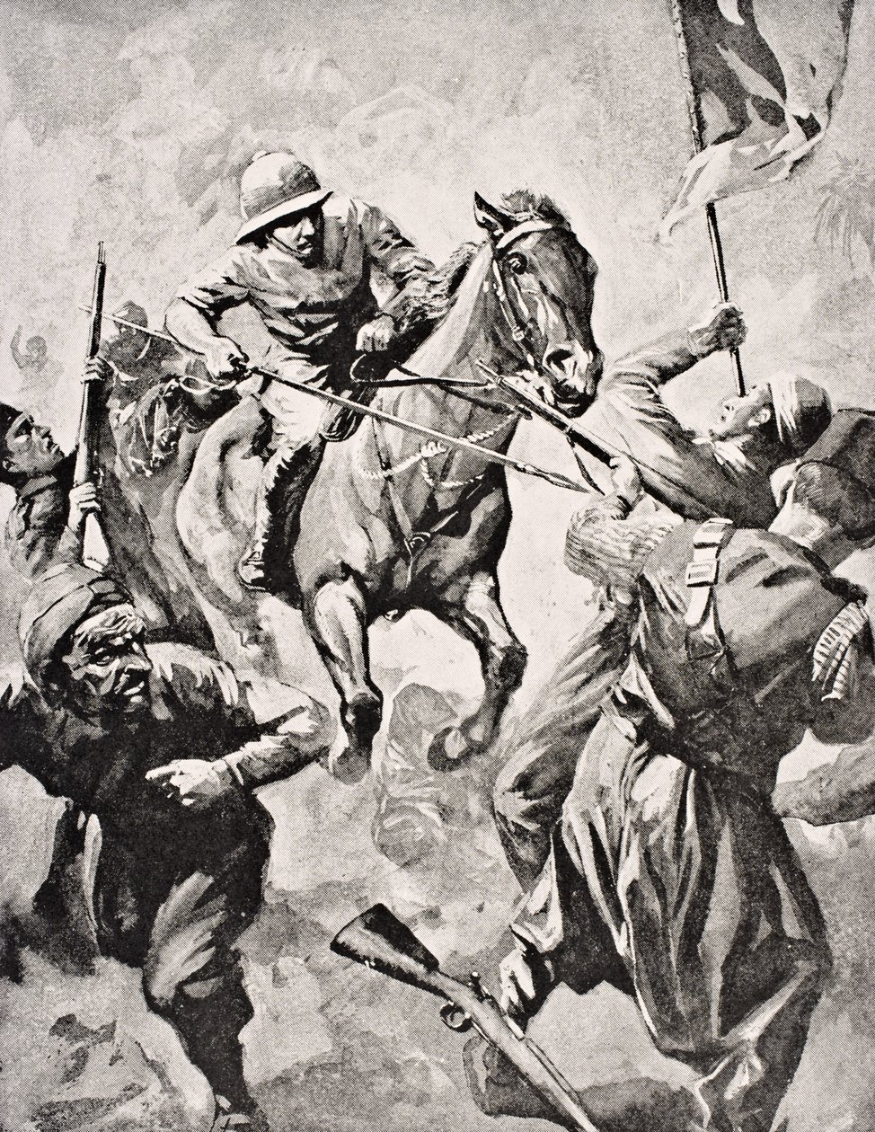 Major George Godfrey Massy Wheeler, de &39;The War Illustrated Album deLuxe&39;, publicado em Londres, 1916 de English School