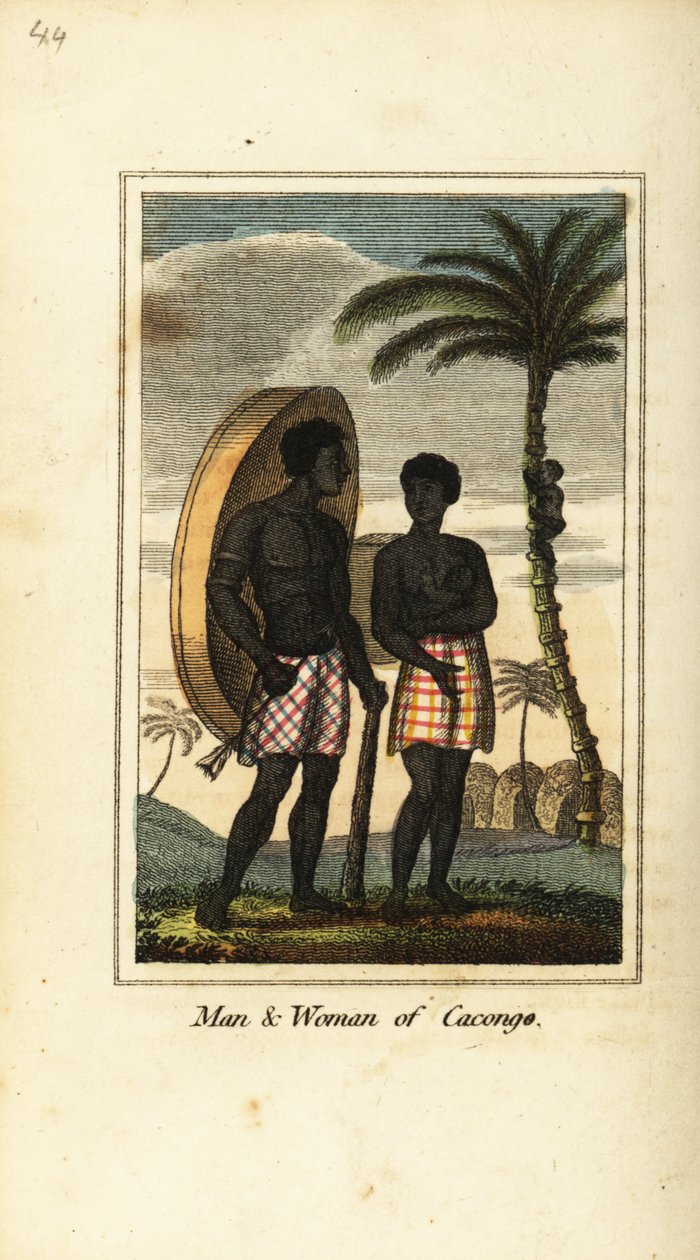 Homem e mulher de Cacongo, na costa de Loango de English School