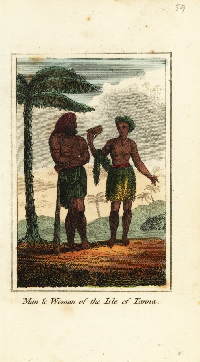 Homem e mulher da Ilha de Tanna, Vanuatu de English School