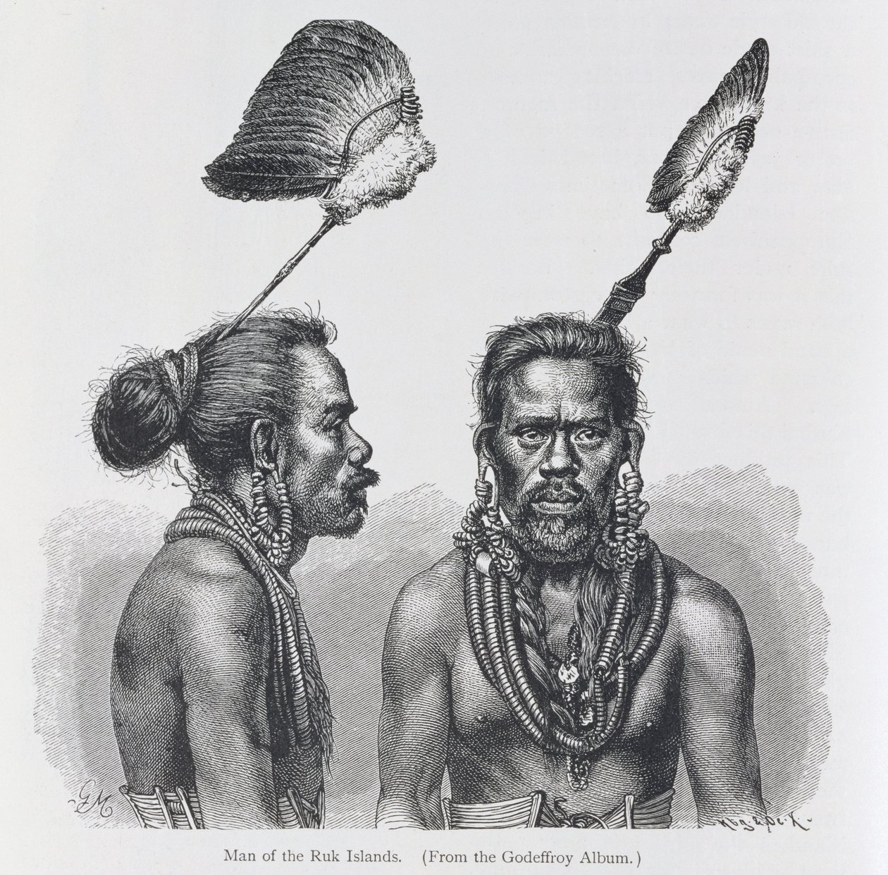 Homem das Ilhas Ruk, de &39;The History of Mankind&39;, Vol. 1, do Prof. Friedrich Ratzel, 1896 de English School