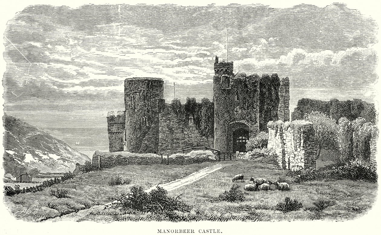 Castelo de Manorbeer (gravura) de English School