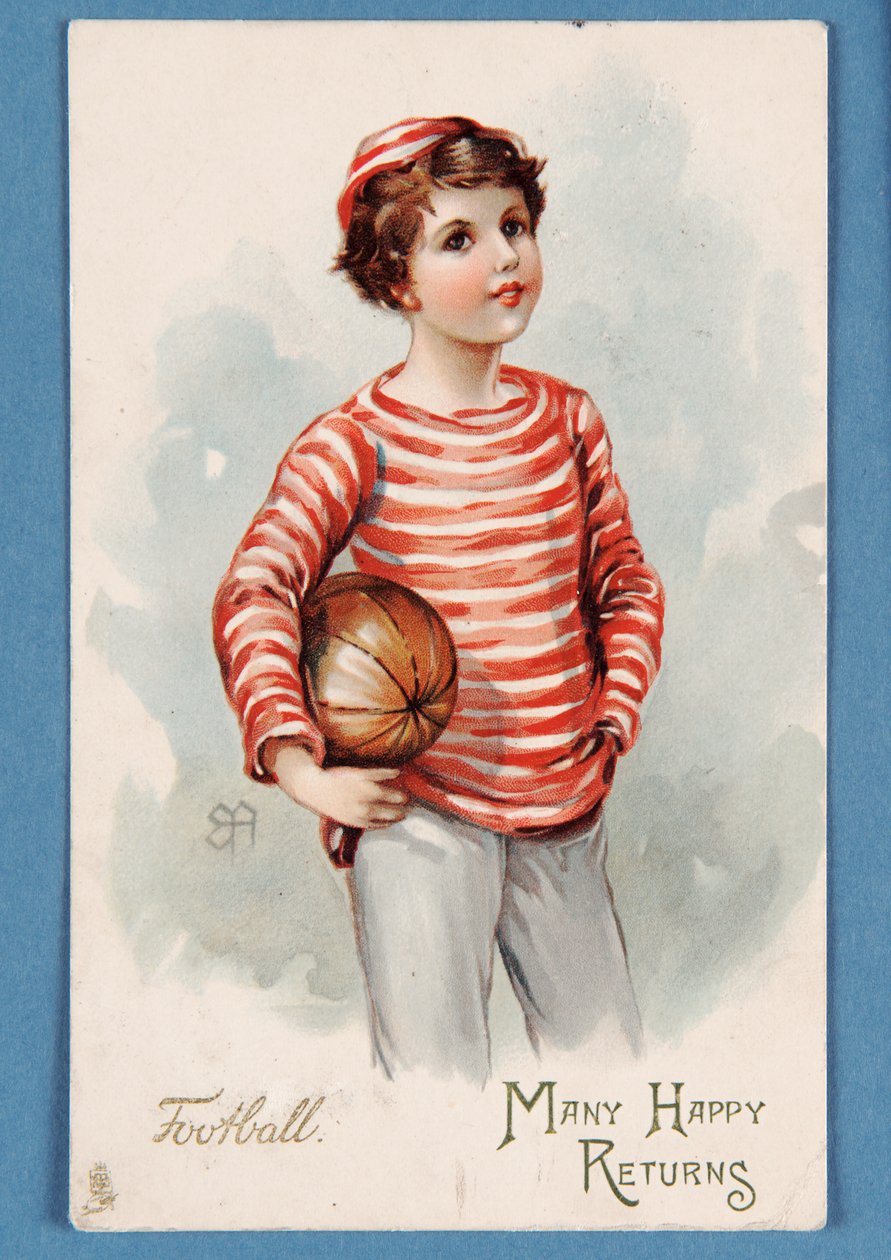 Muitos feliz retorna, cartão postal de aniversário, 1909 de English School