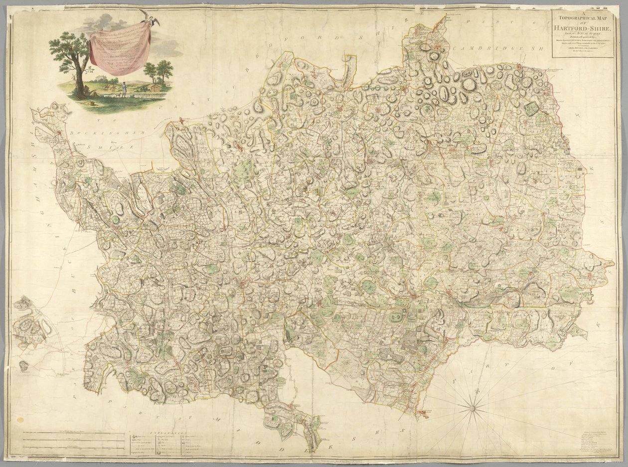 Mapa de Hertfordshire de English School