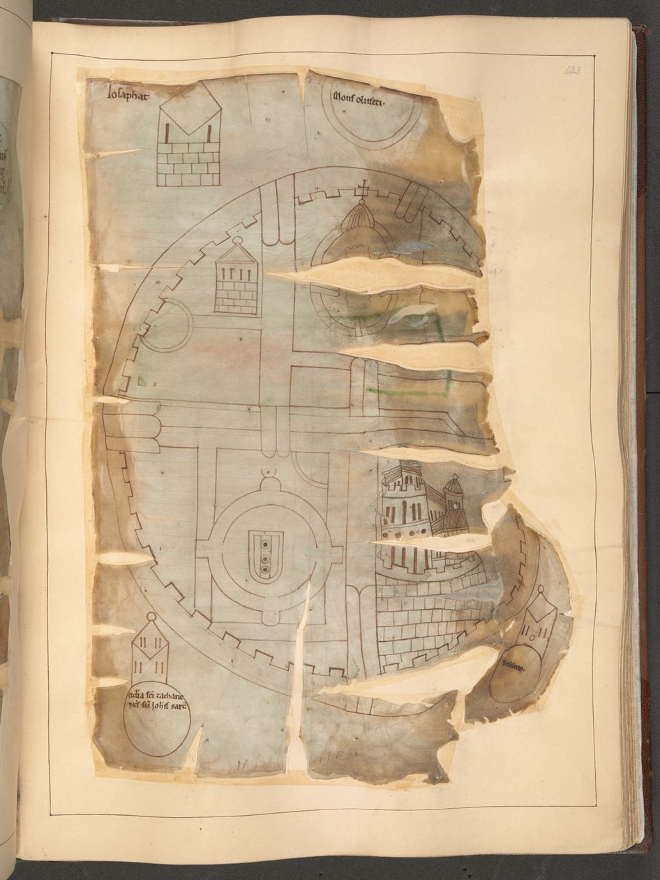 Mapa de Jerusalém, do 