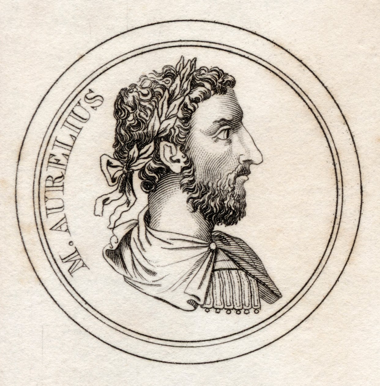 Marcus Aurelius, do &39;Crabb&39;s Historical Dictionary&39;, publicado em 1825 de English School