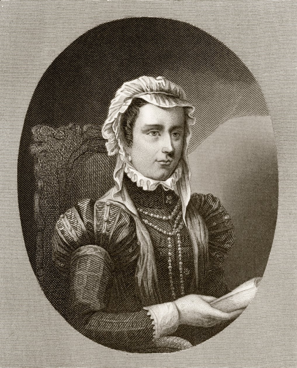 Margarida, Duquesa de Parma, de "História do Reino de Filipe II", publicada em 1855 de English School