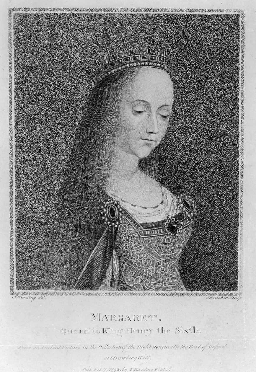 Margarida de Anjou, depois de uma antiga imagem na coleção da direita honorável o conde de Oxford, 1792 de English School