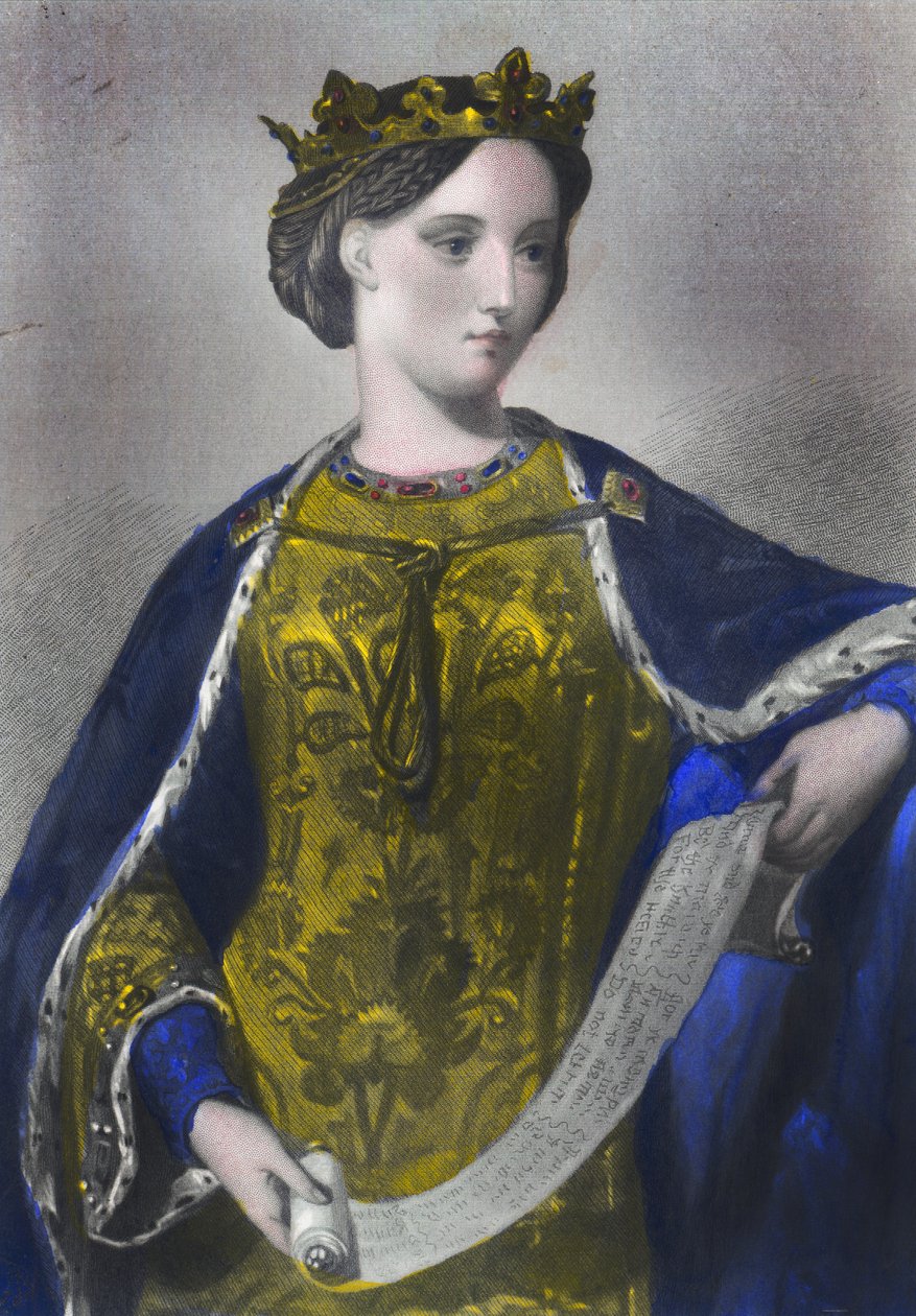 Marguerite de France, rainha de Edward I, impresso por Henry G. Bohn, Londres, 1856 de English School