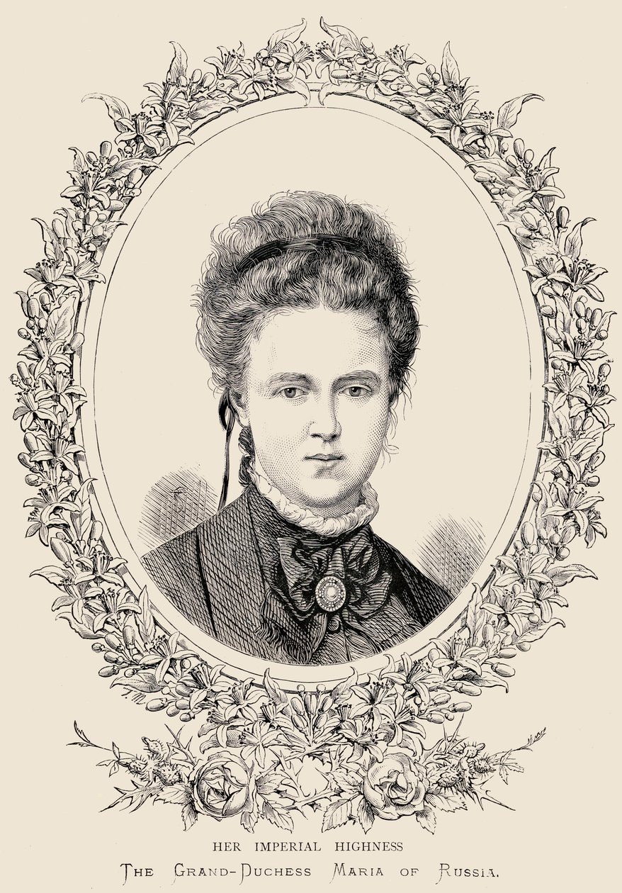 Maria Alexandrovna (1853-1920) Sua Alteza Imperial A Grã-Duquesa da Rússia de English School