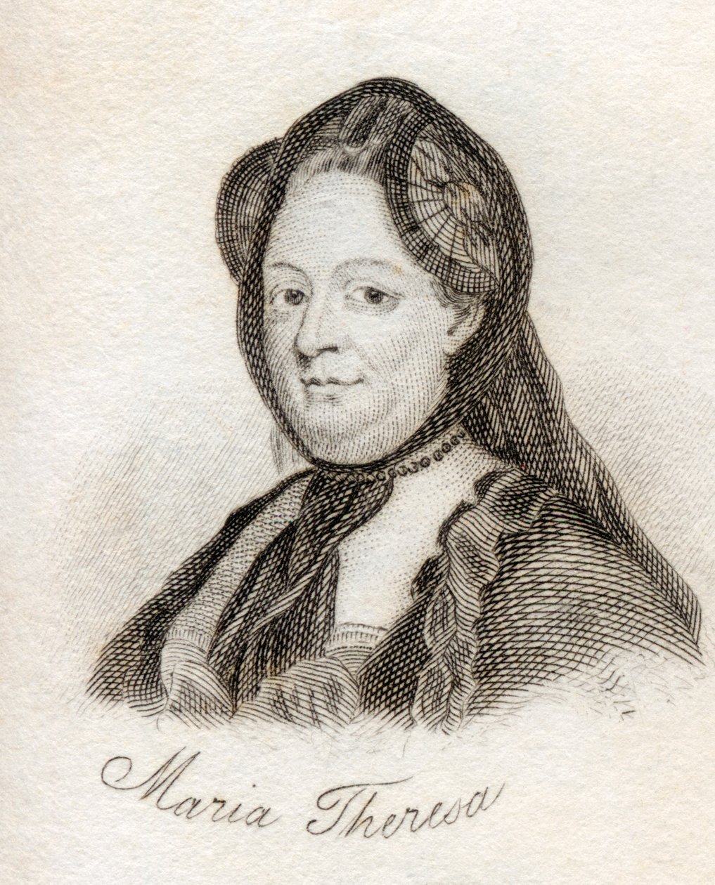 Maria Theresa, do &39;Crabb&39;s Historical Dictionary&39;, publicado em 1825 de English School
