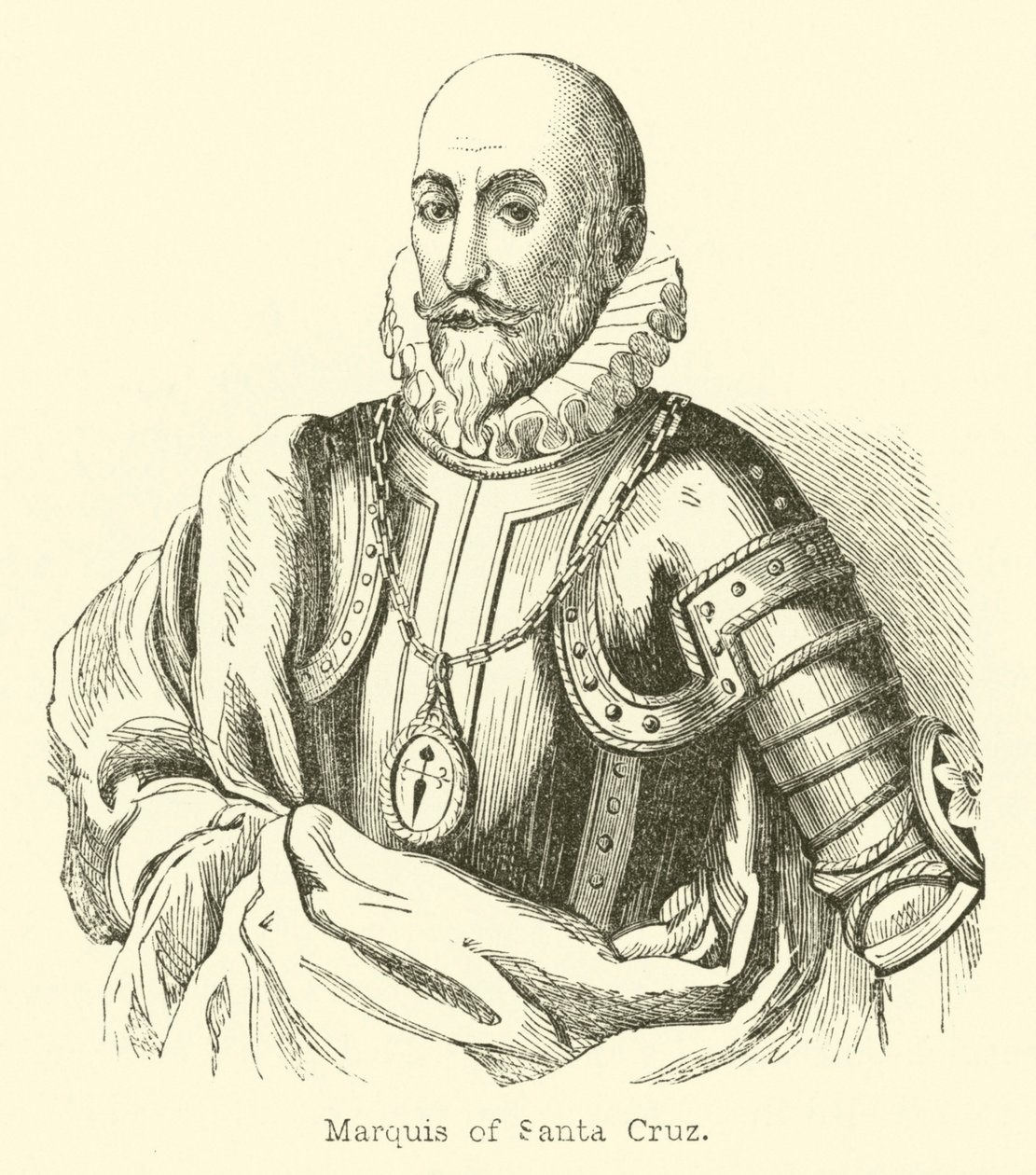 Marquis of Santa Cruz (engraving) de English School