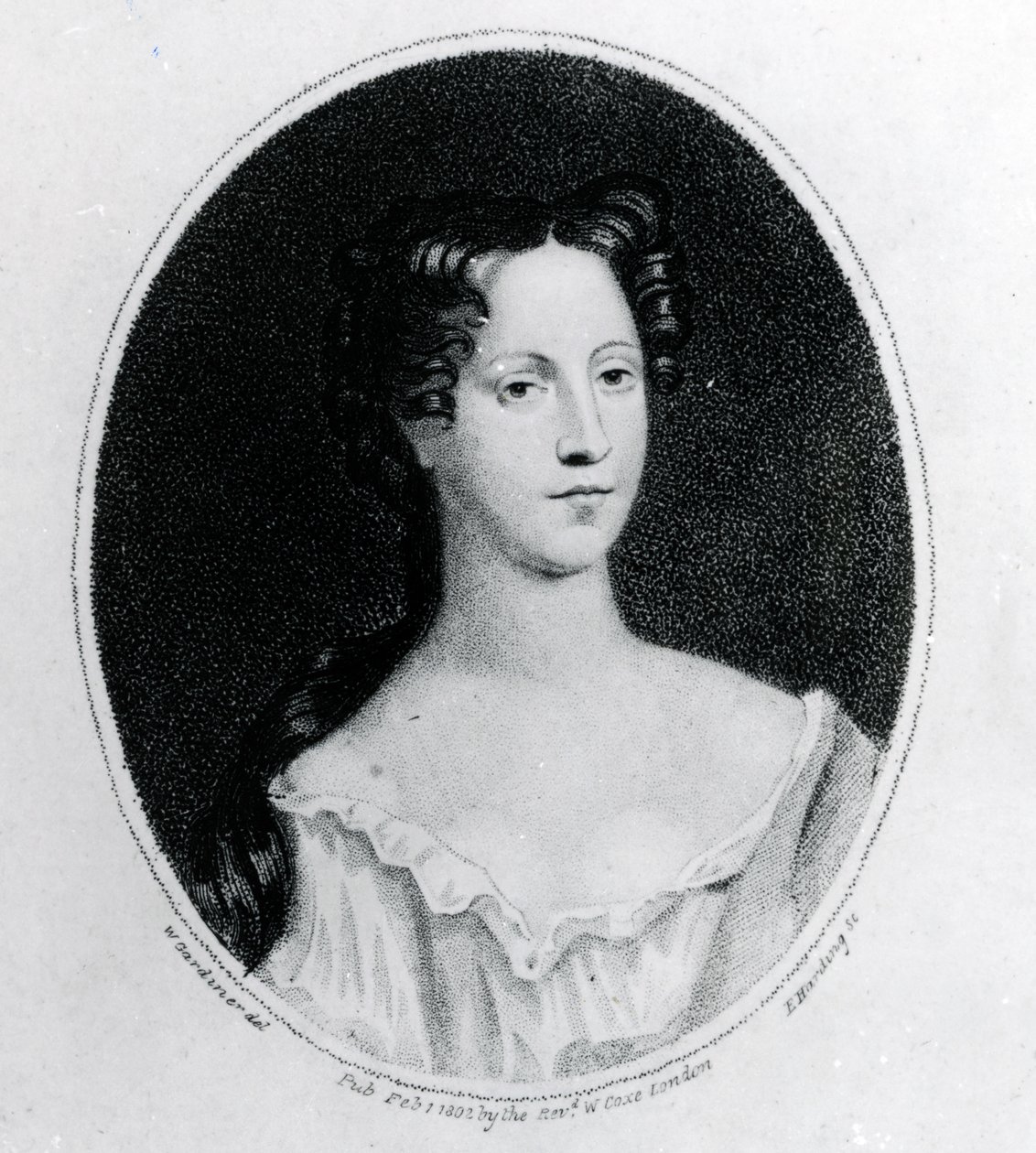 Mary Burwell, esposa de Robert Walpole, gravura de W. Gardiner, 1802 (gravura) de English School
