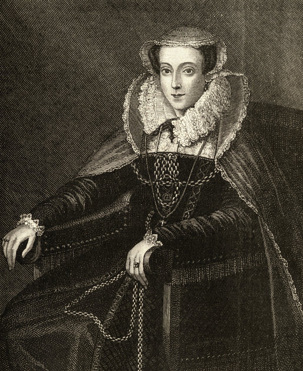 Maria Rainha dos Escoceses (1542-87) (gravura) de English School