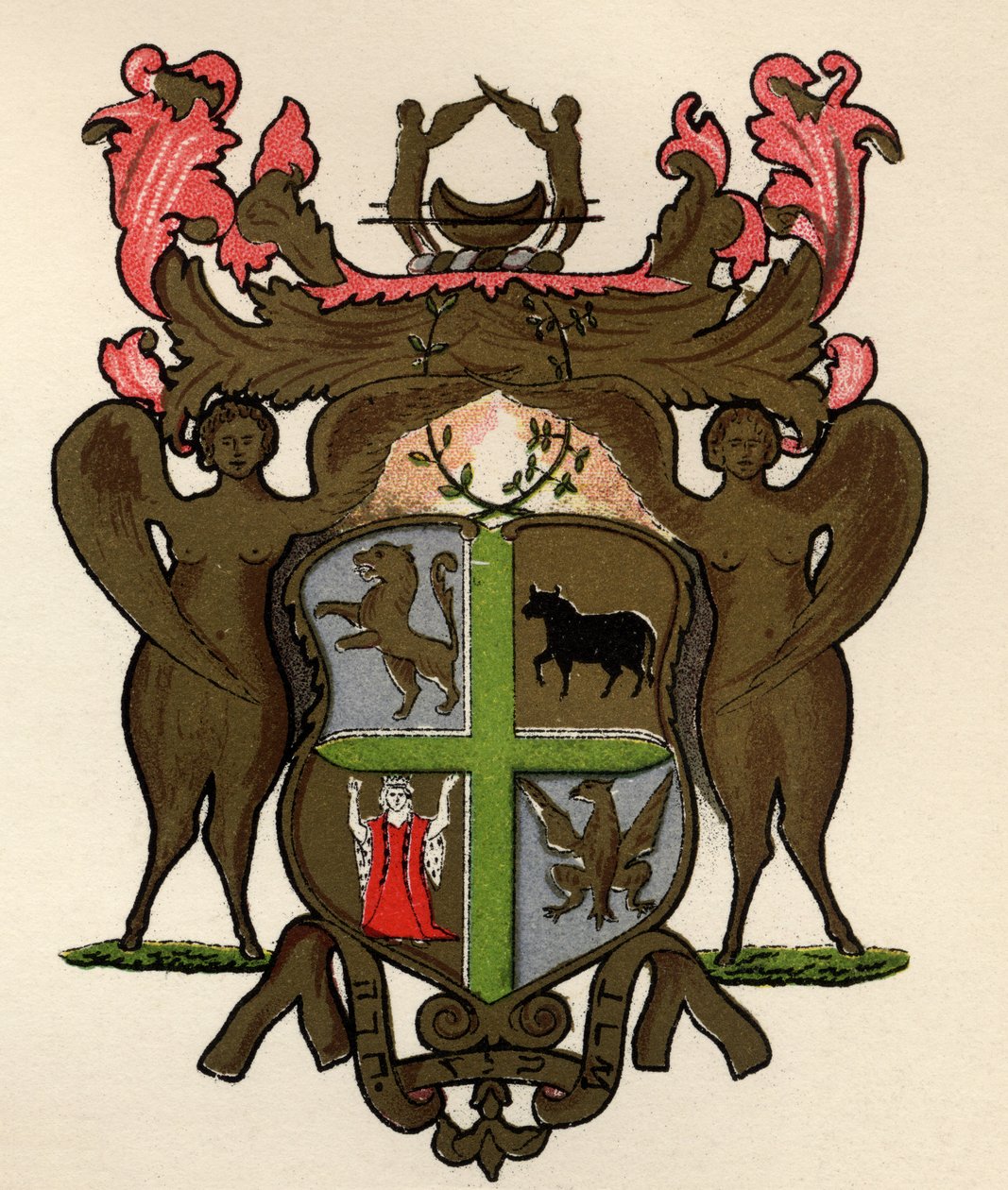 Banner Maçônico na posse da Loja de York, c.1776, de A História da Maçonaria, volume II, publicado por Thomas C. Jack, Londres, 1883 de English School