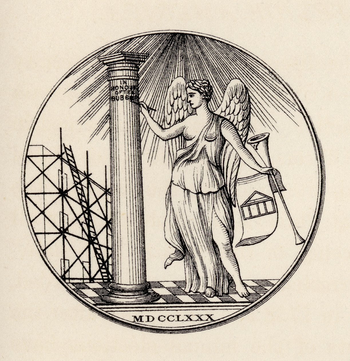Selo Maçônico, 1780, de "A História da Maçonaria, volume III", publicado por Thomas C. Jack, Londres, 1883 de English School