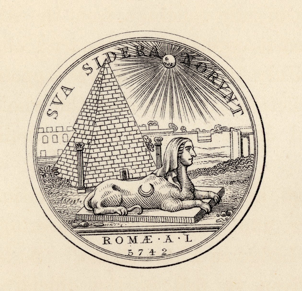 Selo maçônico, de "A História da Maçonaria, volume III", publicado por Thomas C. Jack, Londres, 1883 de English School