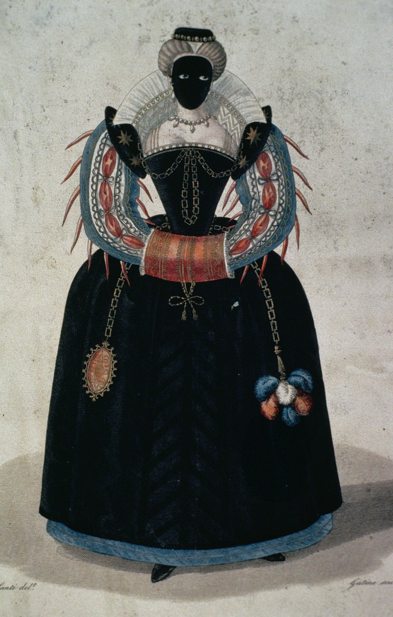 Traje de mascarada no estilo de Henri III de English School