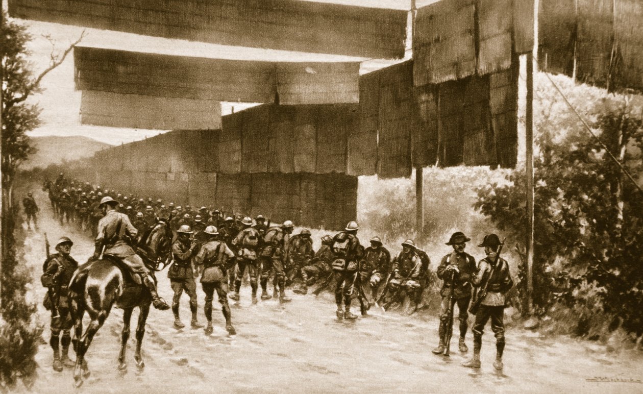 Telas de esteira para estrada exposta: um dispositivo empregado pelos italianos avançando sobre Gorizia, 1914-19 de English School