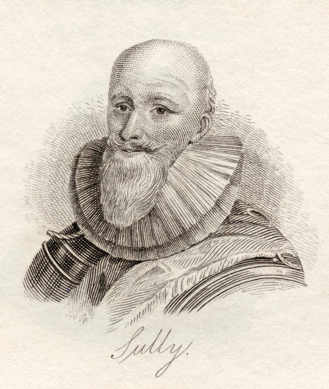 Maximilien de Bethune, duque de Sully, de &39;Crabb&39;s Historical Dictionary&39;, publicado em 1825 de English School