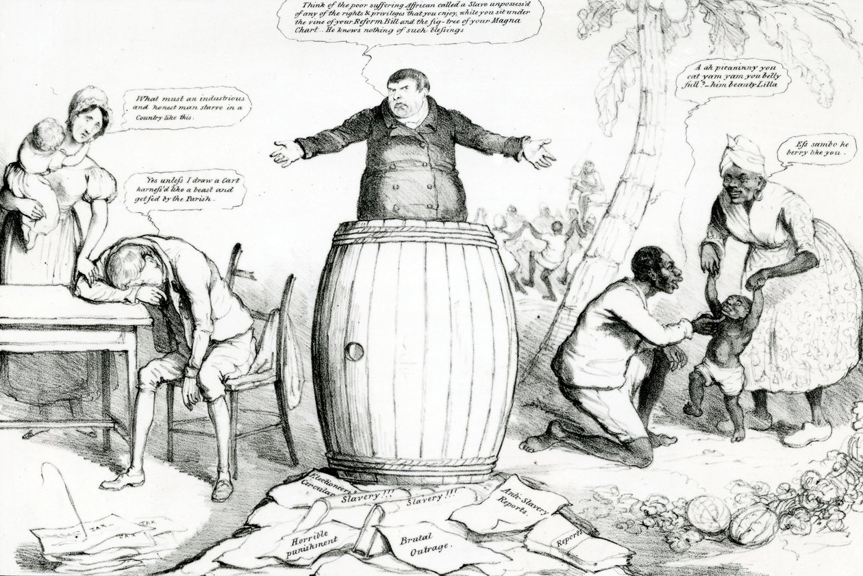 Folha Mensal de Caricaturas de McLeans, ou o Espelho, publicado por Thomas McLean, impresso por Robert Seymour, 1832 de English School
