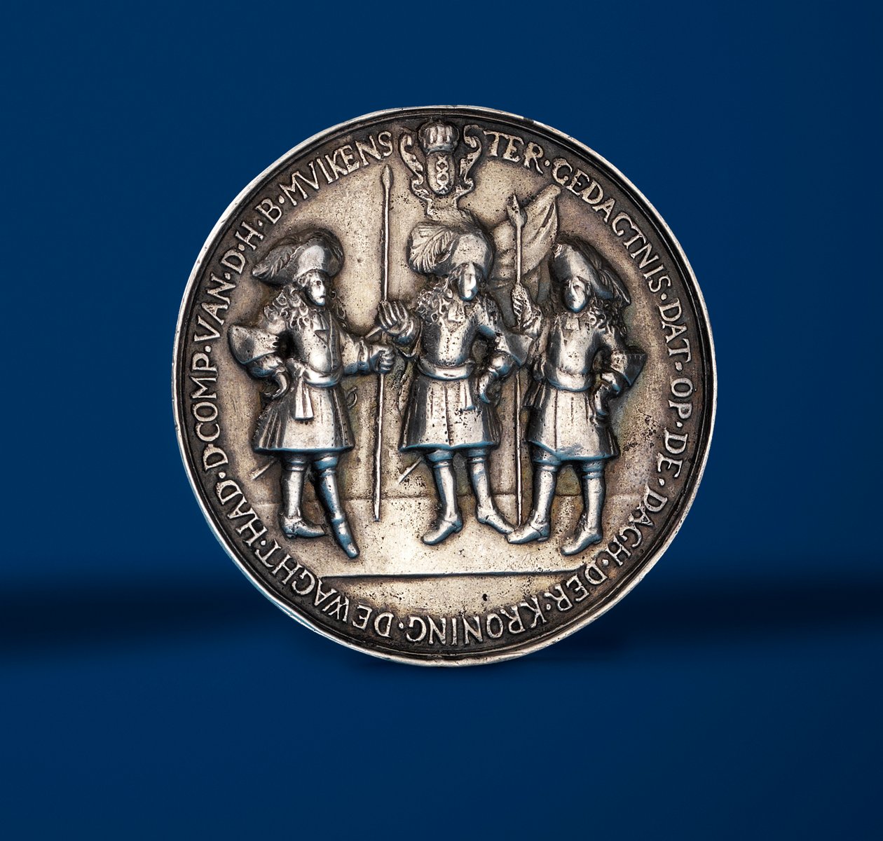 Medalha comemorativa das festividades de coroação de Guilherme e Maria em Amsterdã, 1869 (prata) (reverso de 419.671) de English School