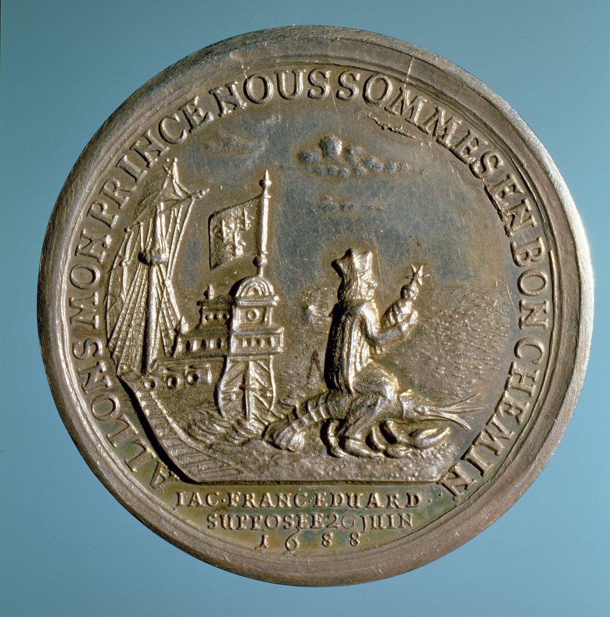 Medalha comemorativa do nascimento do príncipe James (1688-1766), 1688 de English School
