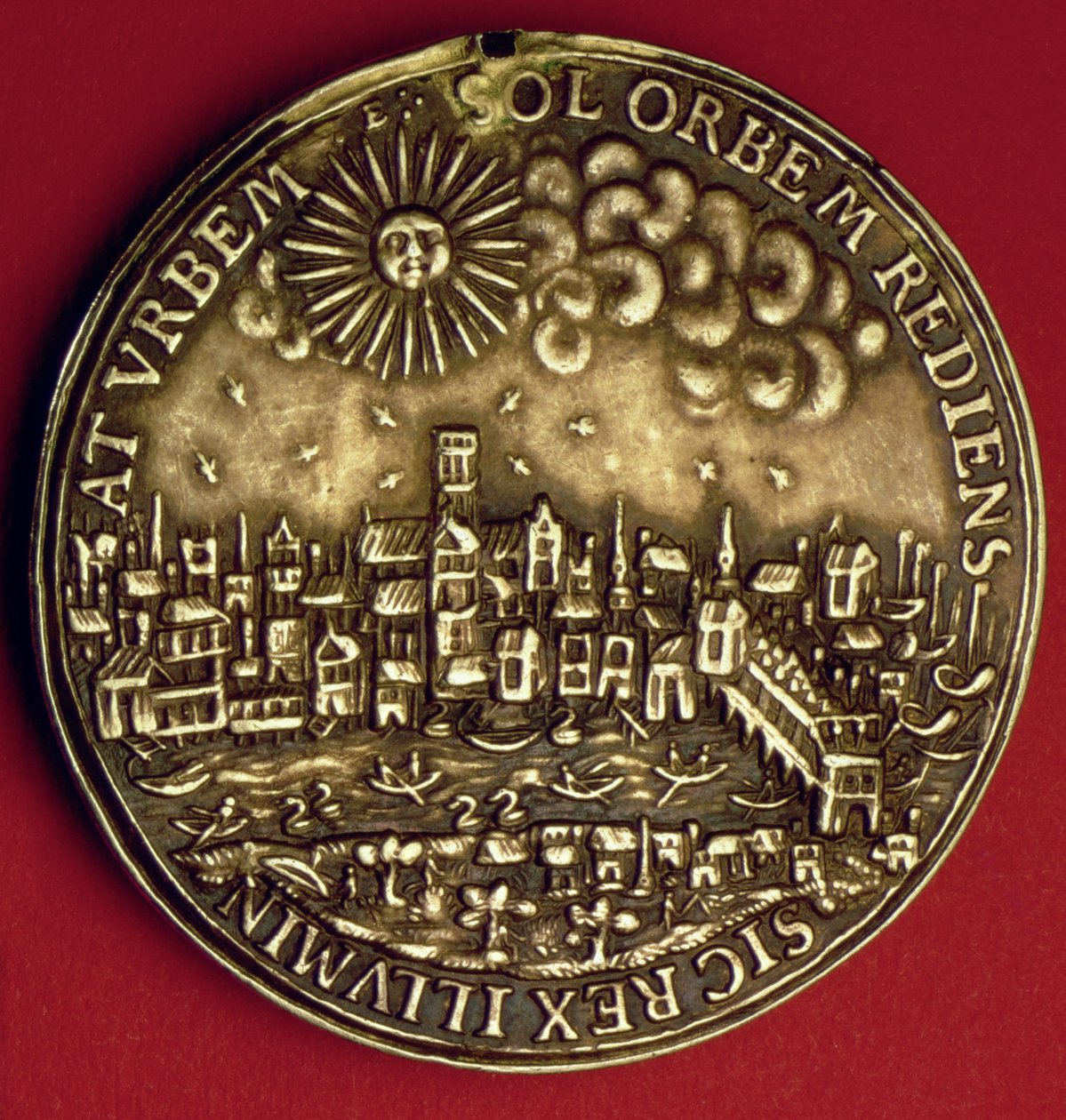 Medalha comemorativa do retorno de Carlos I (1600-49) à cidade de Londres após a coroação escocesa, 1633 (metal) de English School