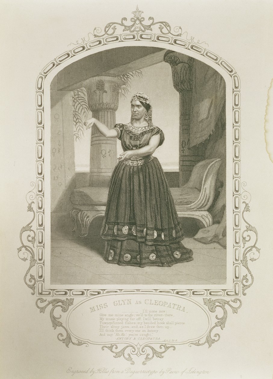 Miss Laura Addison como Imogen, em Cymbeline por William Shakespeare (1564-1616) de English School