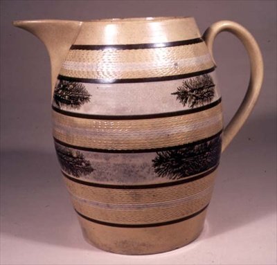 Jarro de Moca, provavelmente feito em Staffordshire, c.1830 (grés) de English School