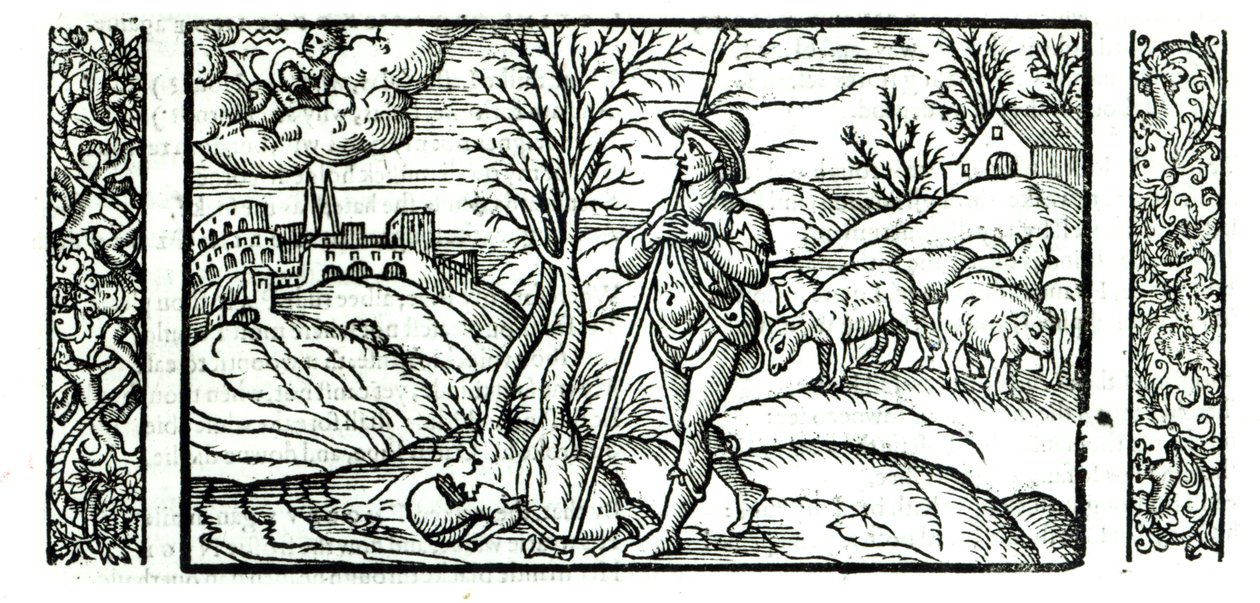 Mês de janeiro de um calendário de pastores, 1579 de English School