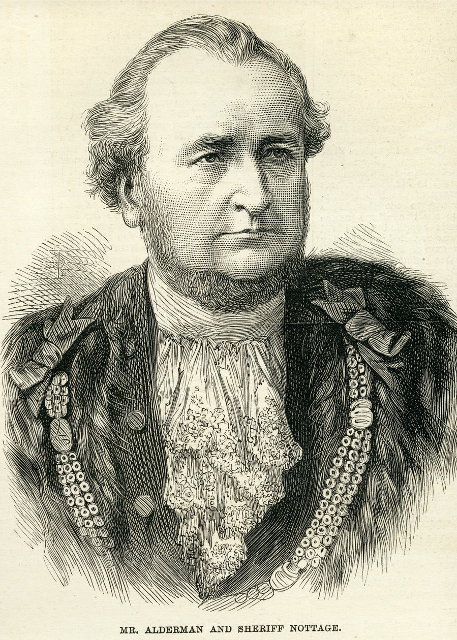 Sr. Alderman e Sheriff Nottage do The Illustrated London News, 10 de novembro de 1877 de English School