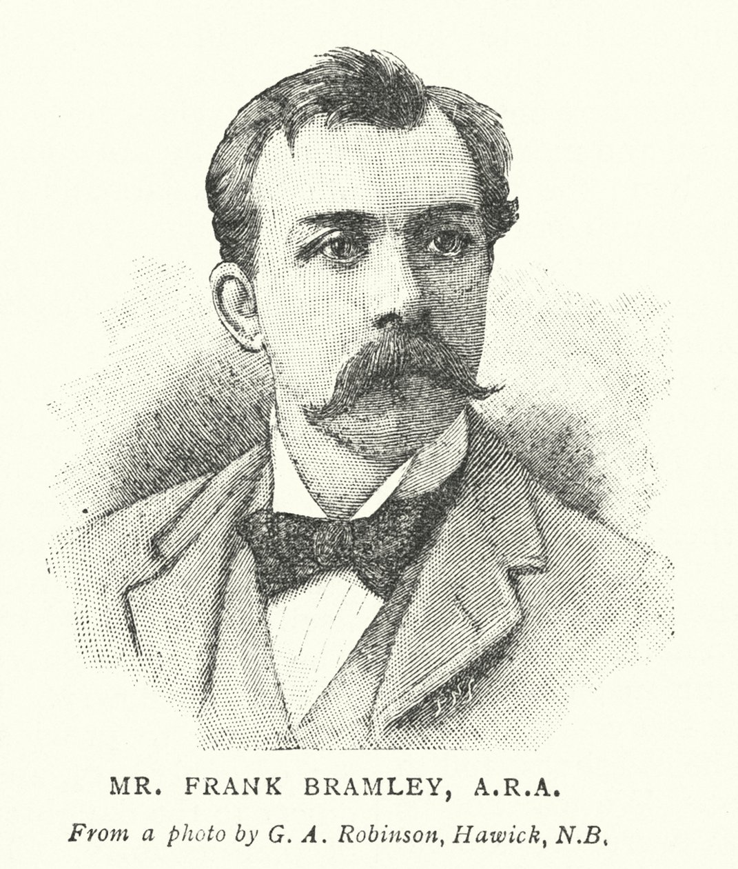 Sr. Frank Bramley, ARA (gravura) de English School